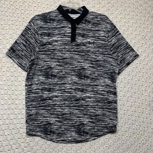 Under Armour The Iso Chill Golf Shirt Polo Mens Sz M Black‎ White Loose